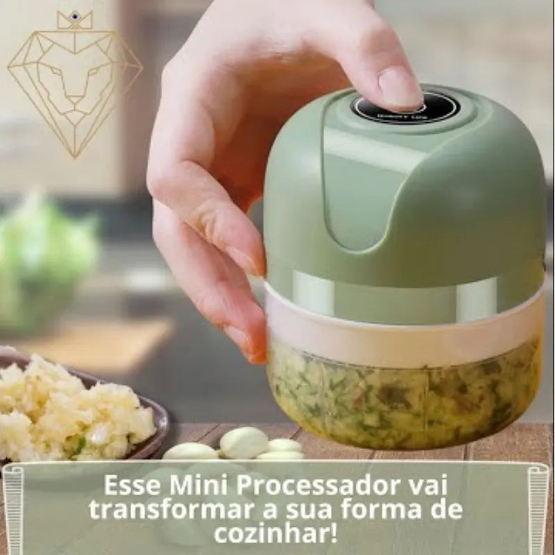 Mini Processador Elétrico de Alimentos Portáti