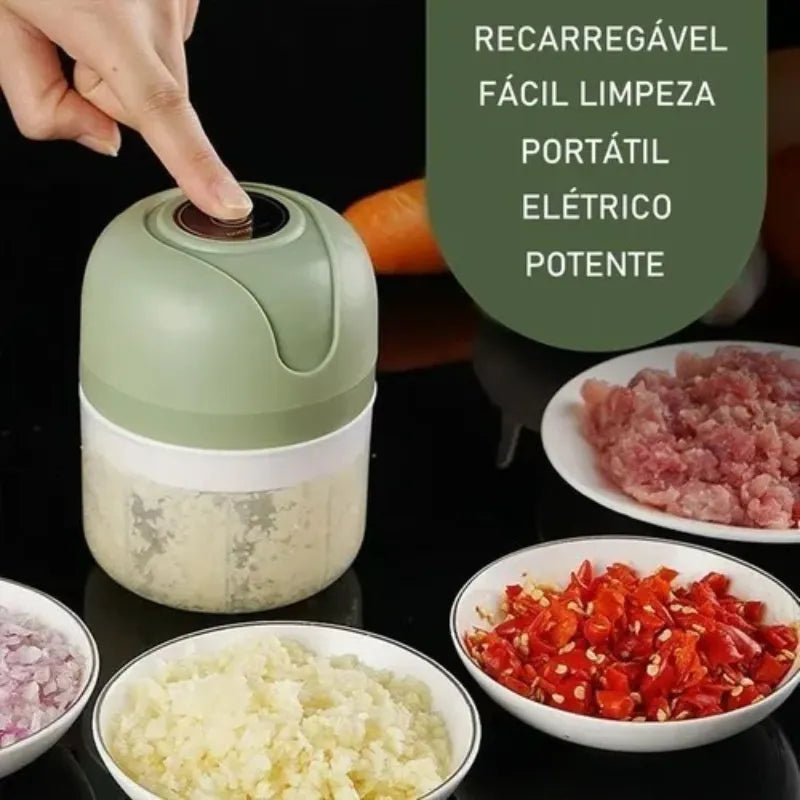 Mini Processador Elétrico de Alimentos Portáti