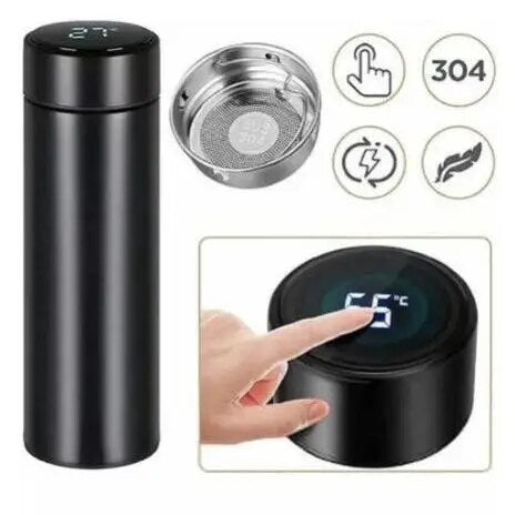 Garrafa Térmica Inox com Termômetro Digital