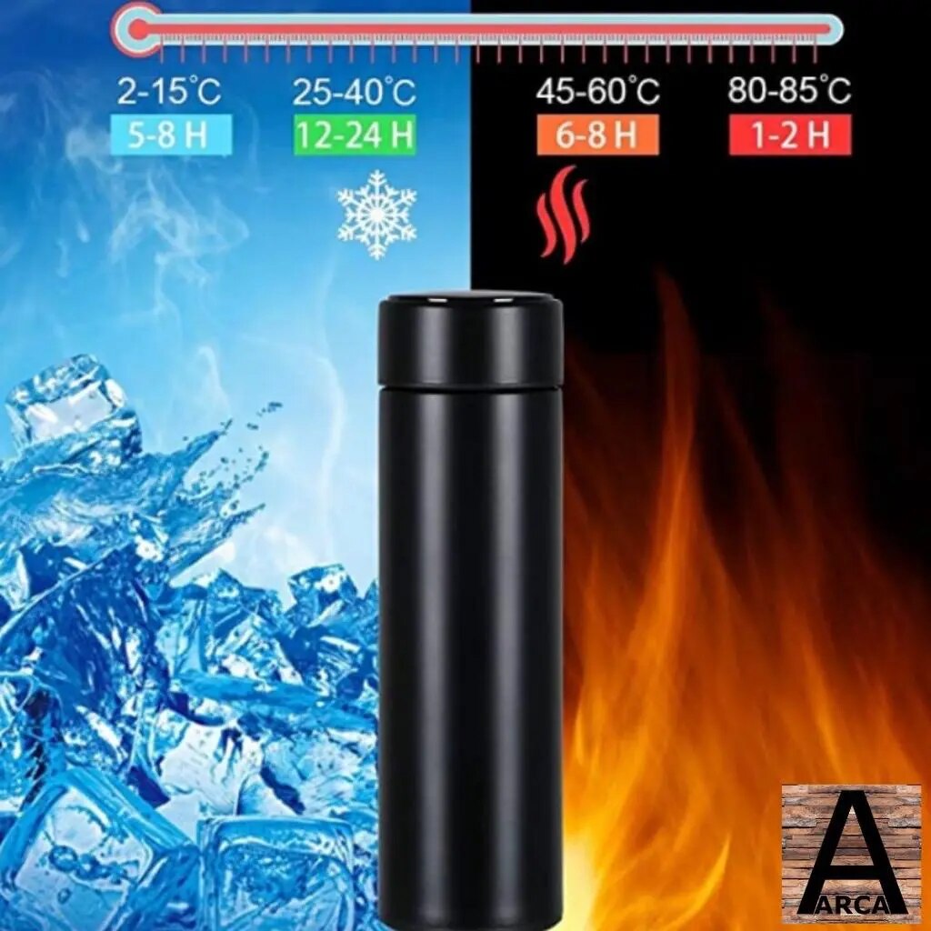 Garrafa Térmica Inox com Termômetro Digital