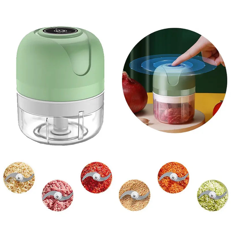 Mini Processador Elétrico de Alimentos Portáti