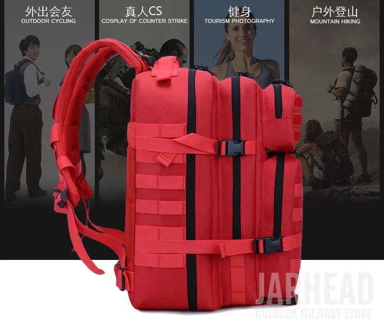 Nova grande capacidade homem exército tático camo mochilas assalto militar sac