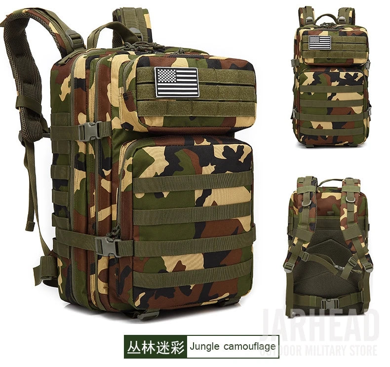 Nova grande capacidade homem exército tático camo mochilas assalto militar sac