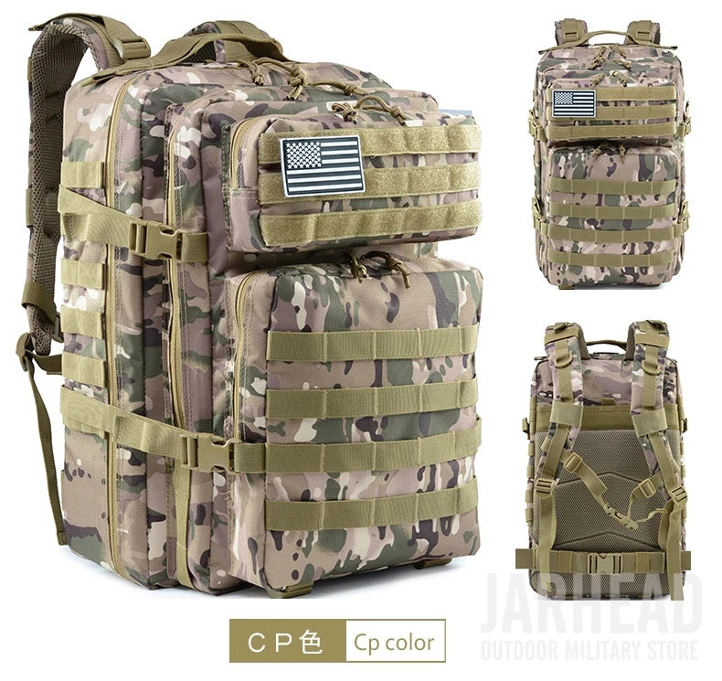 Nova grande capacidade homem exército tático camo mochilas assalto militar sac