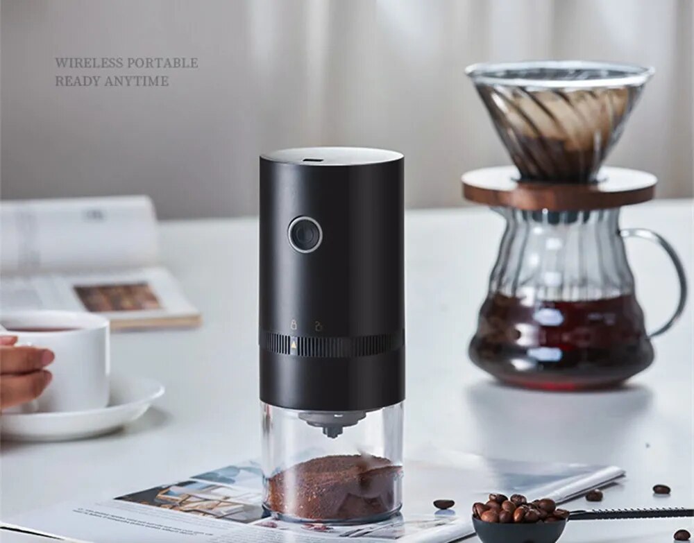 Usb recarregável elétrico de café elétrico automático mini grãos de café