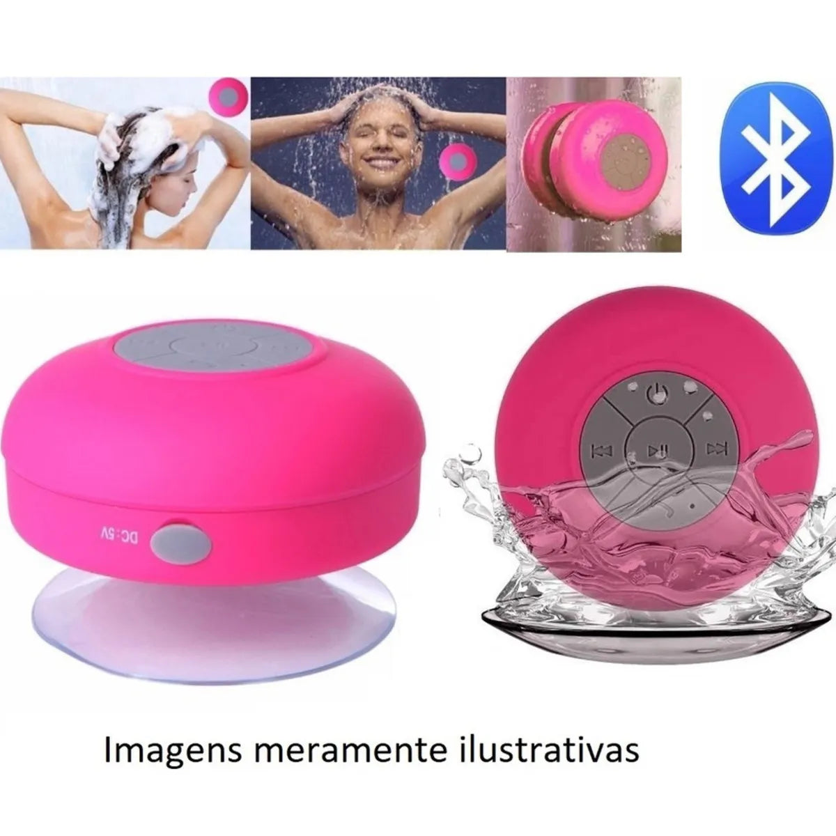 Mini Caixa De Som Bluetooth Para Banheiros