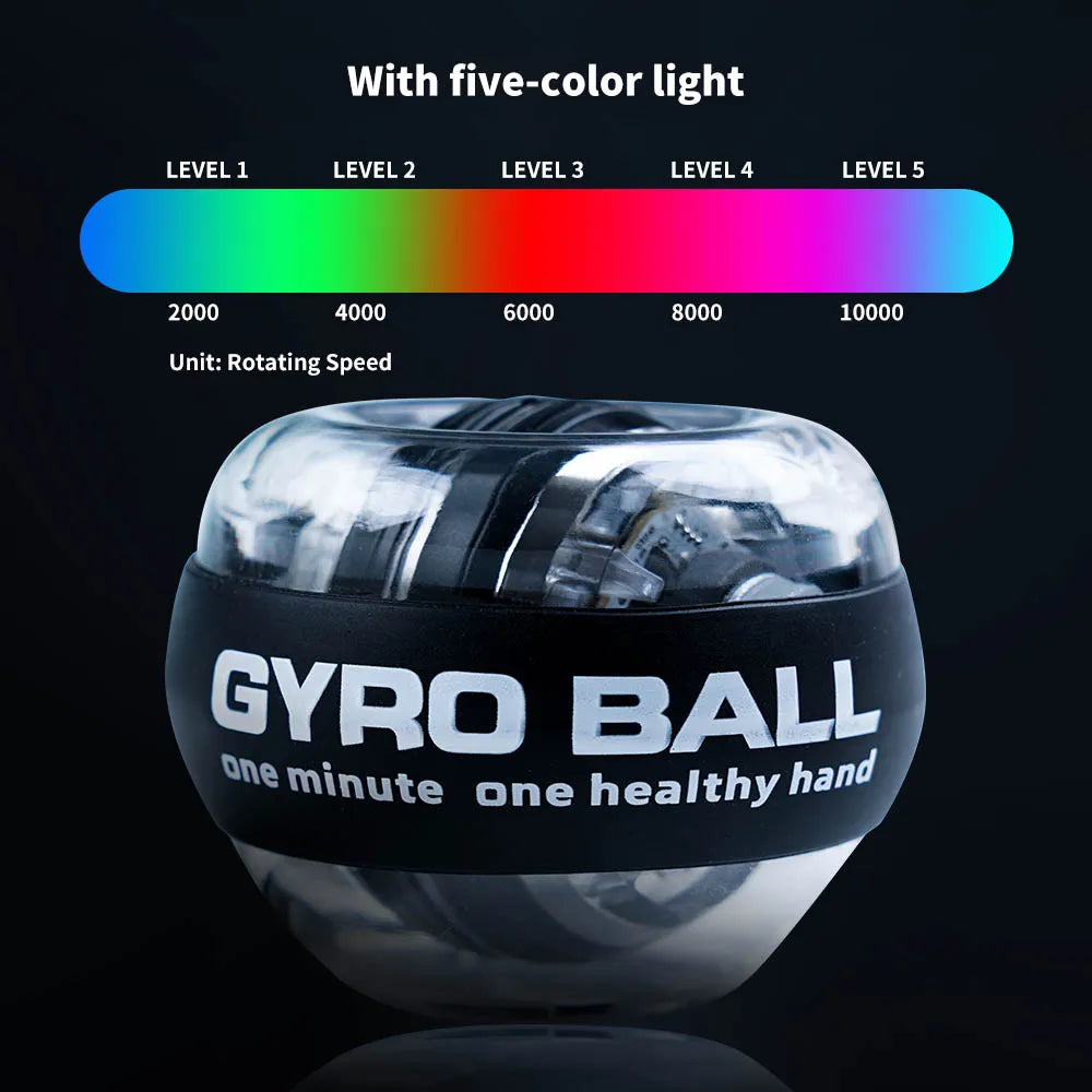 Bola Gyroball LED Para Treinamento De Pulso