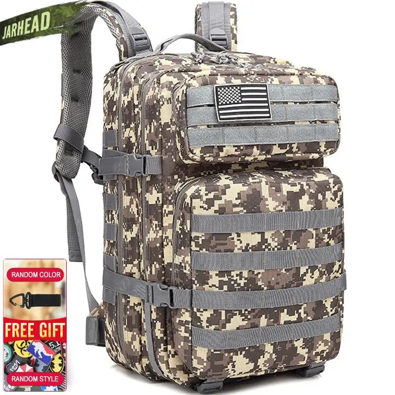 Nova grande capacidade homem exército tático camo mochilas assalto militar sac
