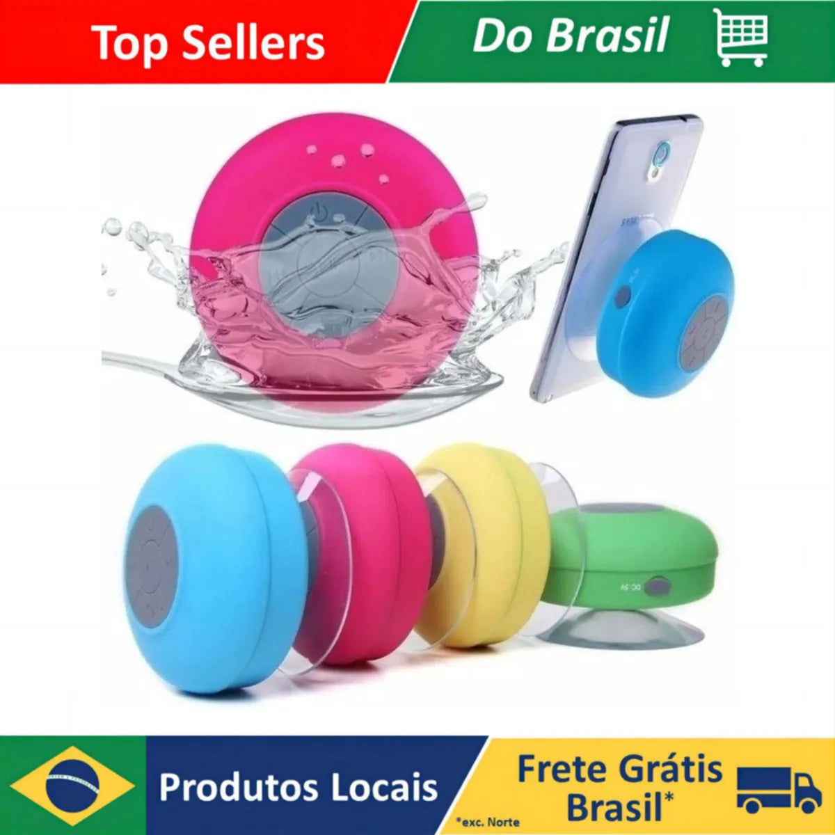 Mini Caixa De Som Bluetooth Para Banheiros