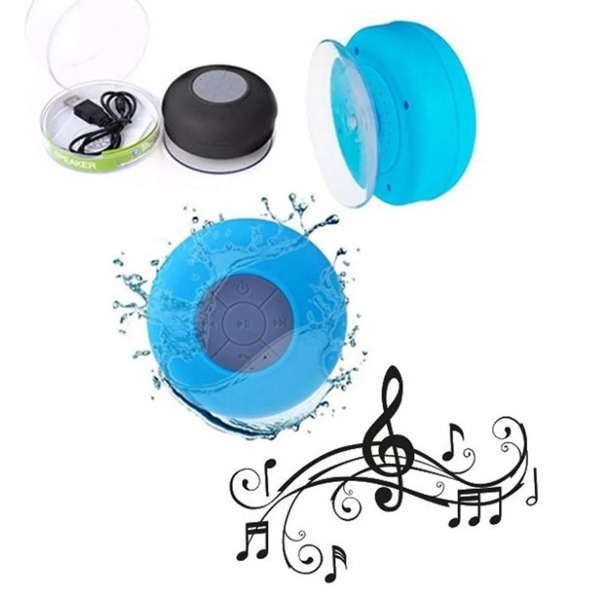 Mini Caixa De Som Bluetooth Para Banheiros