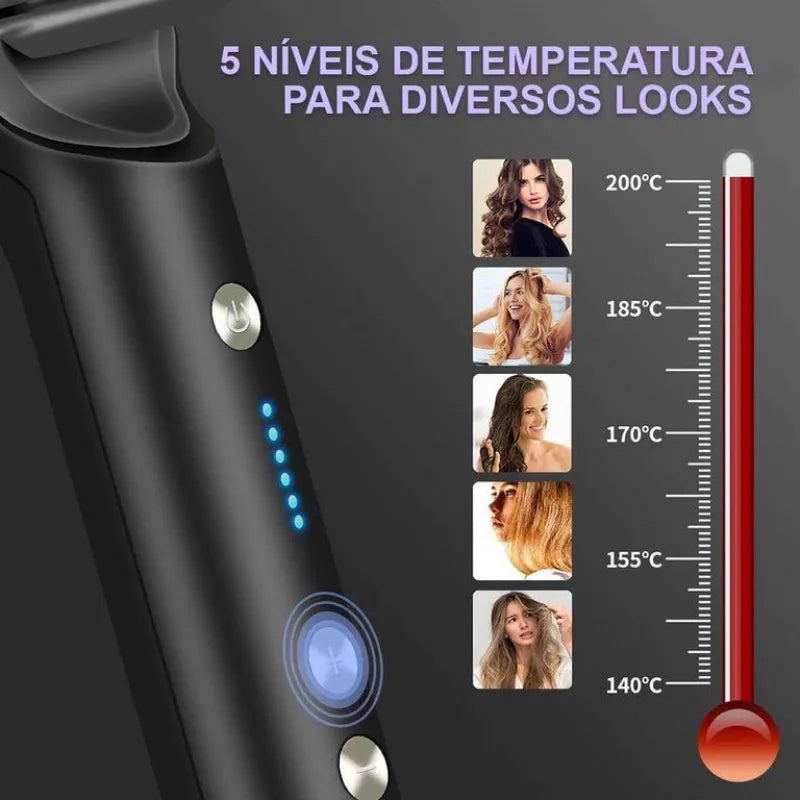 Escova Alisadora Bivolt 3 em 1 Alisa Hidrata Modelo Alinha e Anti-Frizz