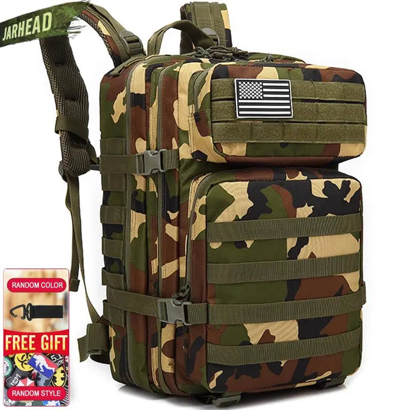 Nova grande capacidade homem exército tático camo mochilas assalto militar sac