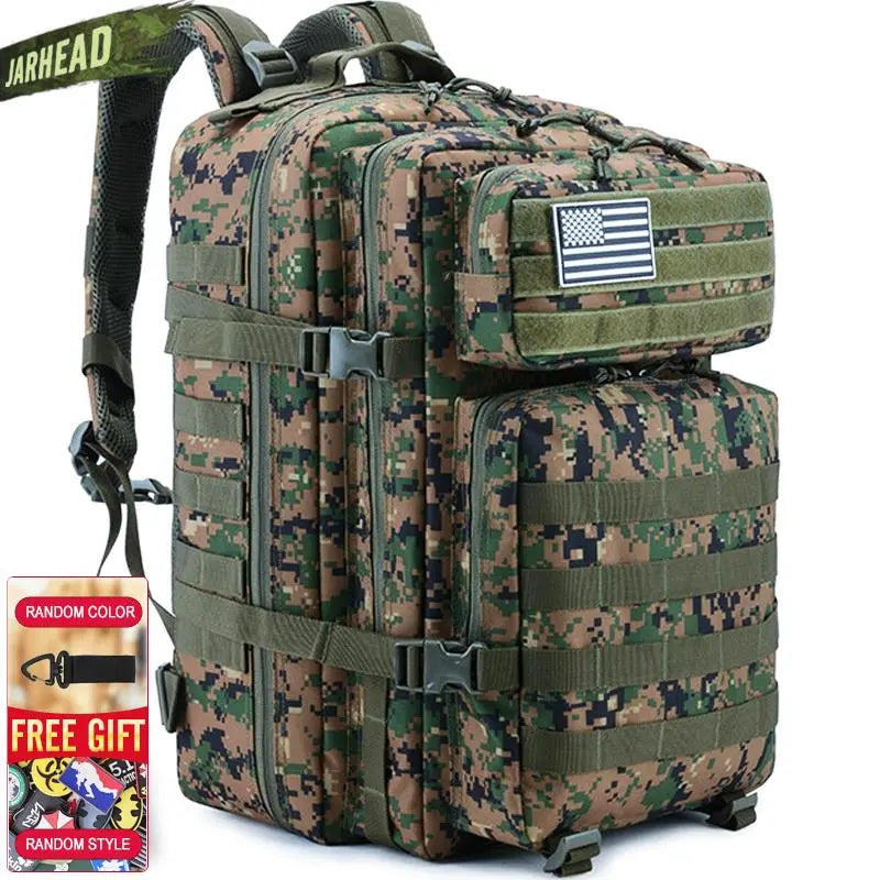 Nova grande capacidade homem exército tático camo mochilas assalto militar sac