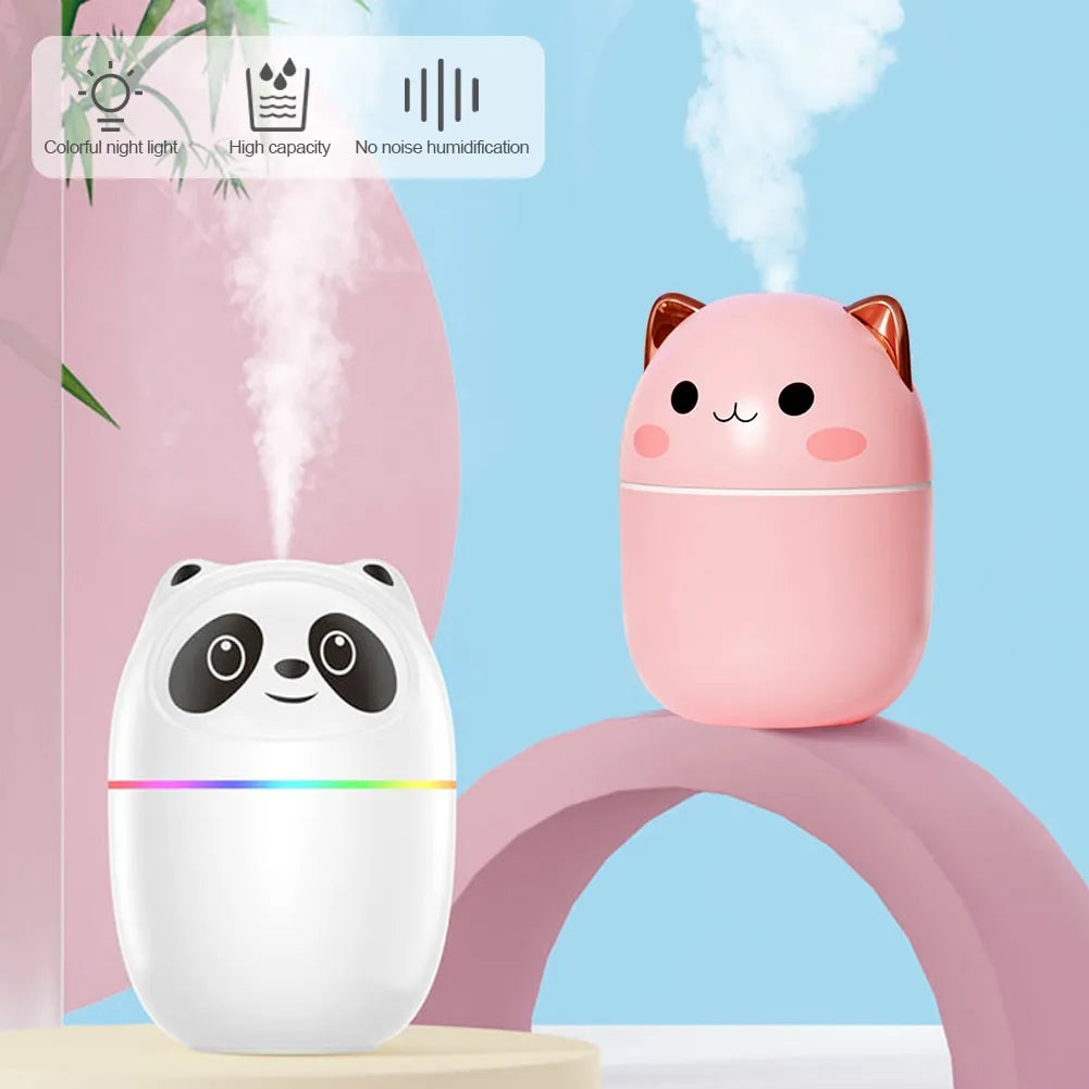 Umidificador de ar fofo gatinho e urso, Umidificadores Aromaterapia, Difusores,