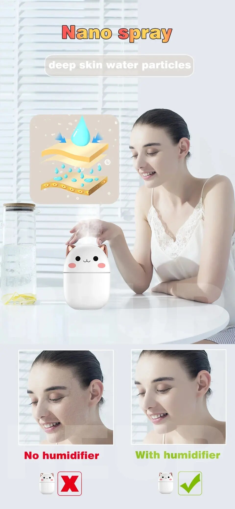 Umidificador de ar fofo gatinho e urso, Umidificadores Aromaterapia, Difusores,