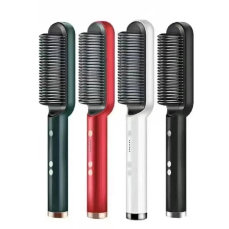 Escova Alisadora Bivolt 3 em 1 Alisa Hidrata Modelo Alinha e Anti-Frizz